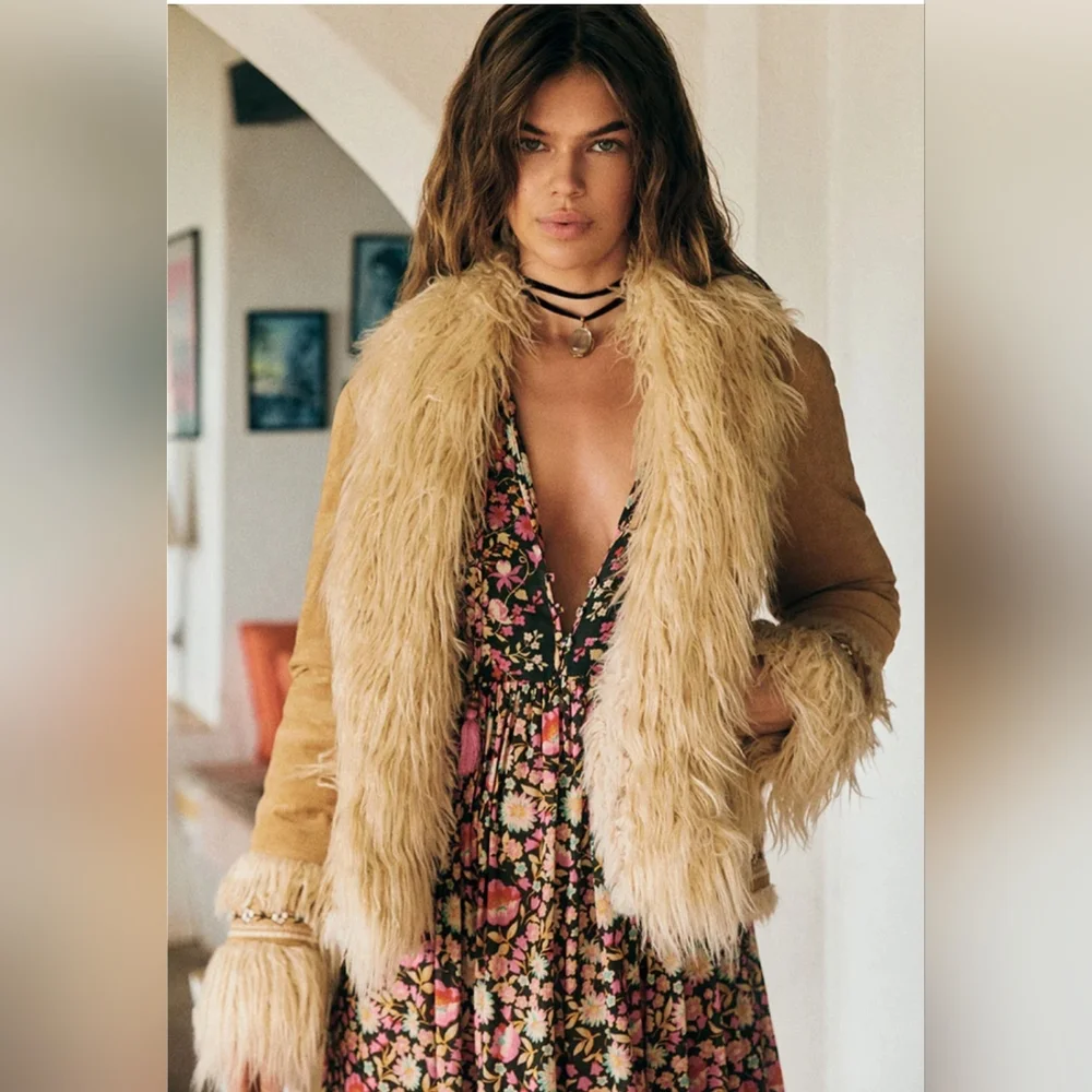Spell and the Gypsy Joplin Cropped Jacket in Hazelnut (New with tags!) - Picture 1 of 16